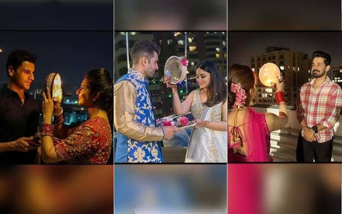 karwa chauth celebrated by tellly celeebrities